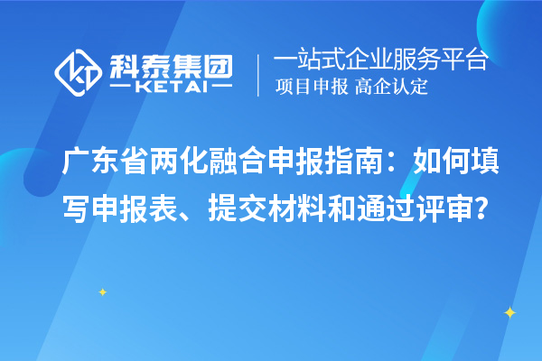 廣東省兩化融合申報(bào)指南：如何填寫申報(bào)表、提交材料和通過評審？