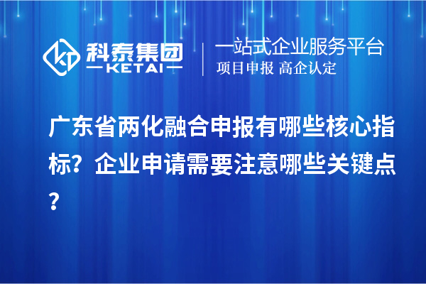廣東省兩化融合申報(bào)有哪些核心指標(biāo)？企業(yè)申請需要注意哪些關(guān)鍵點(diǎn)？