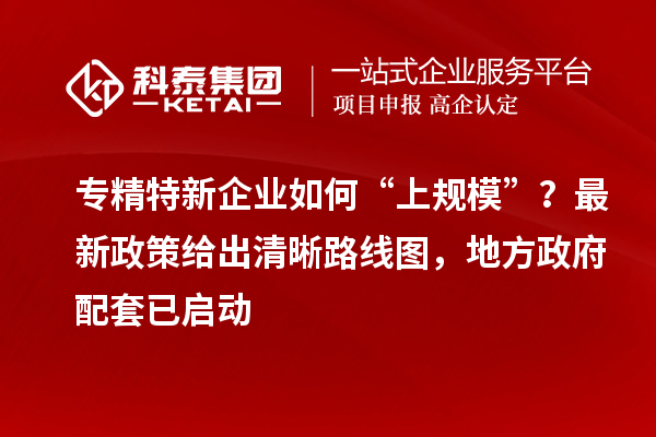 專精特新企業(yè)如何“上規(guī)?！保孔钚抡呓o出清晰路線圖，地方政府配套已啟動